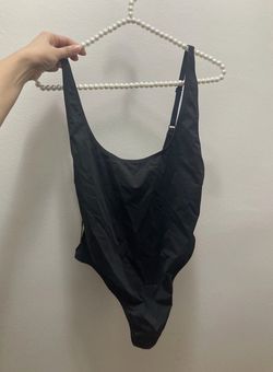 SKIMS Size XL Onyx Black Scoop Neck One Piece Swim Suit Bathingsuit Women's