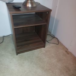Bedroom Living Room Wood End Table 2 Shelves 