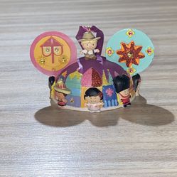 New Disney It’s A Small World Ornament Moving Ears Hand Painted Disneyland. 