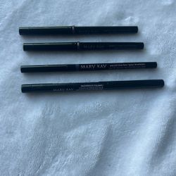 Mary Kay Precision Brow liner (black) eyeliner crayon x 2 (deep brown) and waterproof  eyeliner (black)