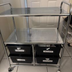 4 Drawers Cart Metal 