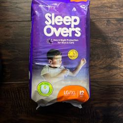Sleep Overs Youth Size 12 Diapers