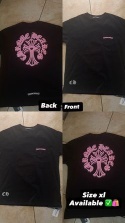 Chrome Hearts Pink Cross Graphic T-Shirt XL