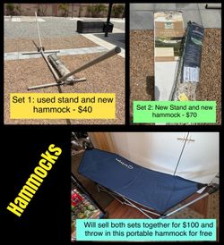 Hammock stand/hammock - 2 sets available