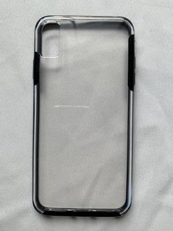 iPhone X case clear with black bumpers