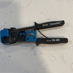 IDEAL TELEMASTER 30-496 MODULAR PLUG WIRE TERMINATION CRIMP TOOL FOR RJ11 RJ45
