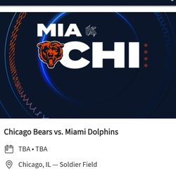 4 Tickets Chicago Bears Vs Miami Dolphins