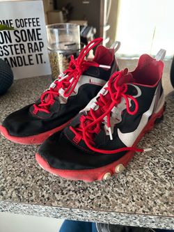 Nike React Element 55 Sneakers – Black/White/Red – Men’s