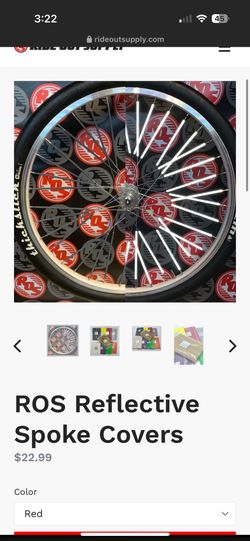 Red RideOutSupply Spoke Skins