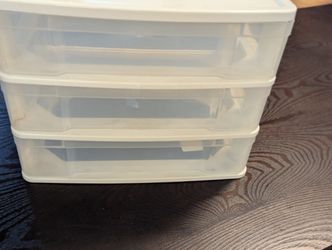 Small Plastic Storage 3 Drawer Bin