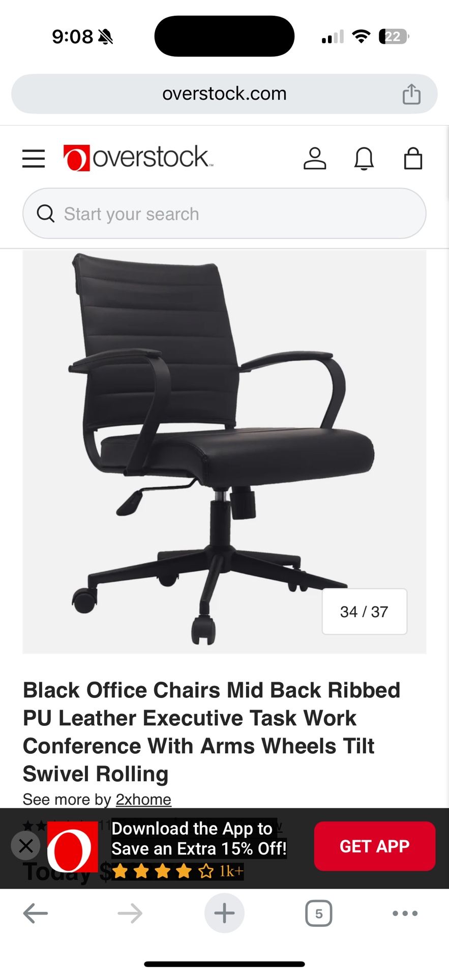 Black Office Chairs All 8 Of Them For $350