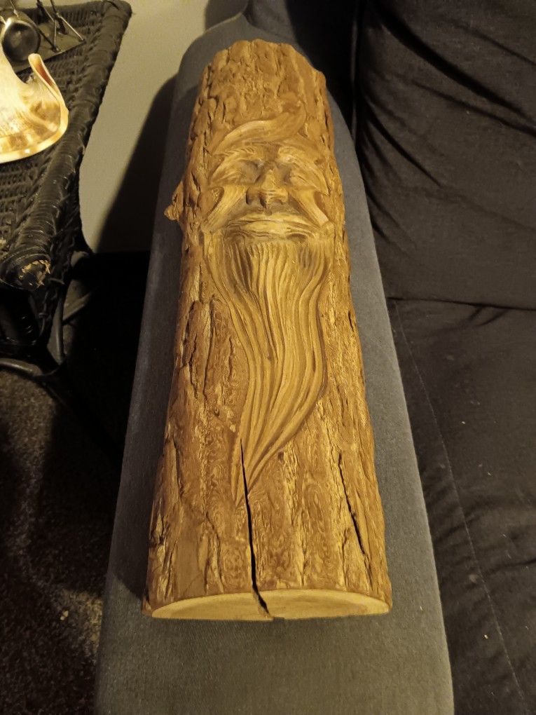     hand carved" wood ent"   spirit of the forest..
