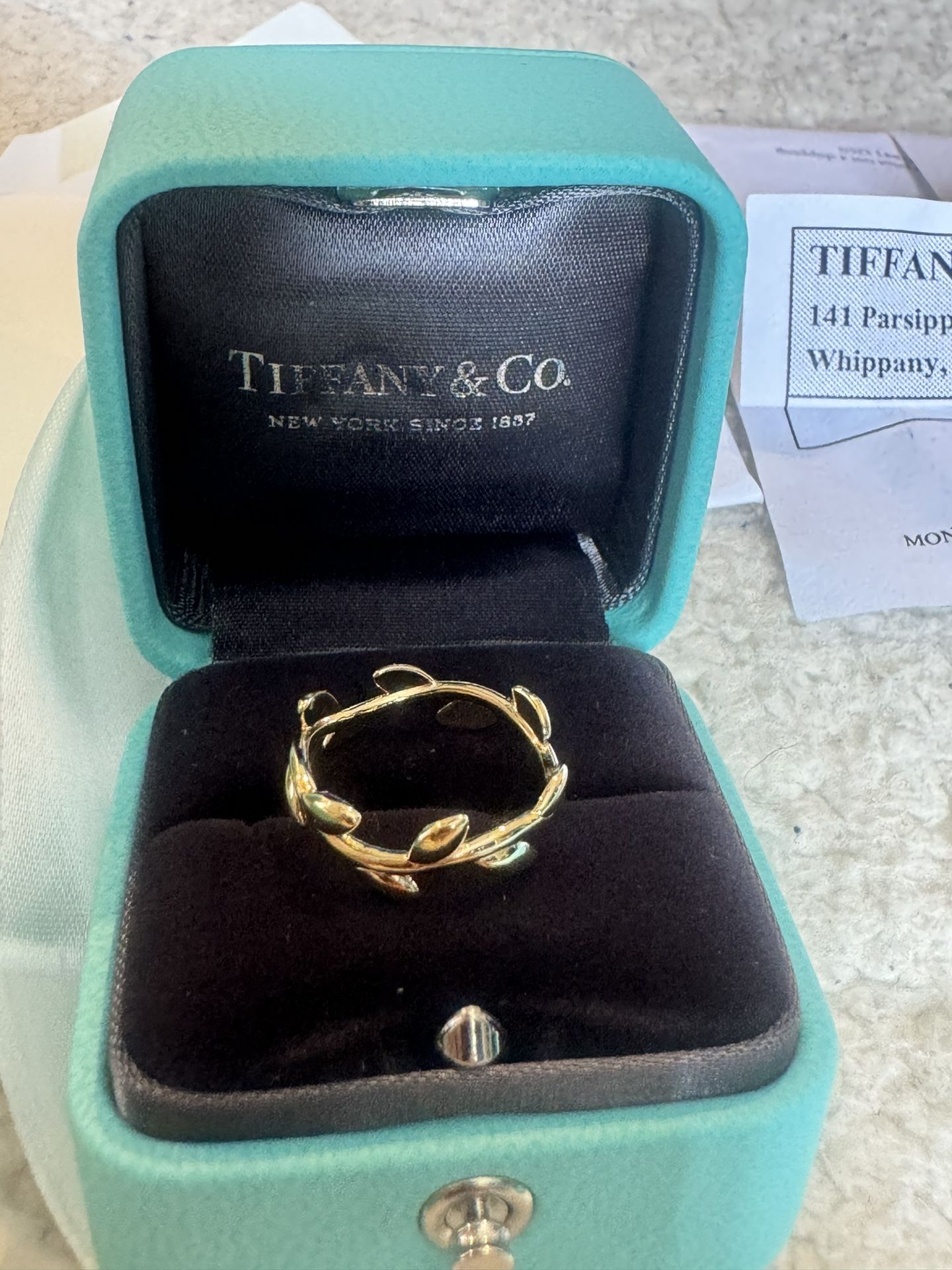 Tiffany And Co Olive Leaf Brand In 18k Gold