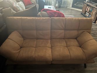 Brown futon couch