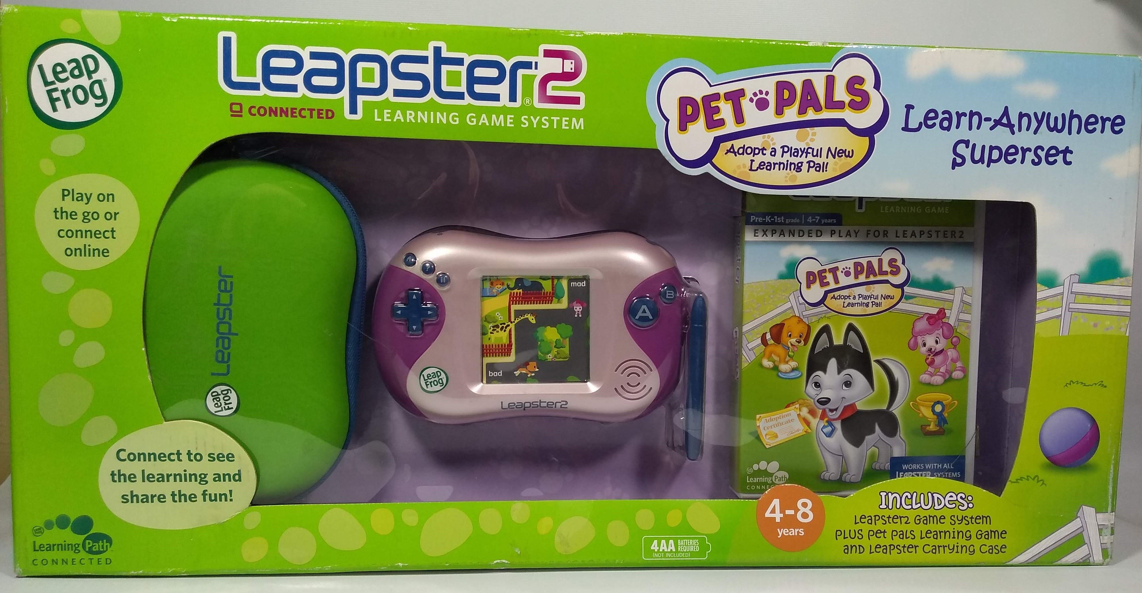NEW Leap Frog Leapster 2 Learning Game System w/ carrying case & Pet Pals game