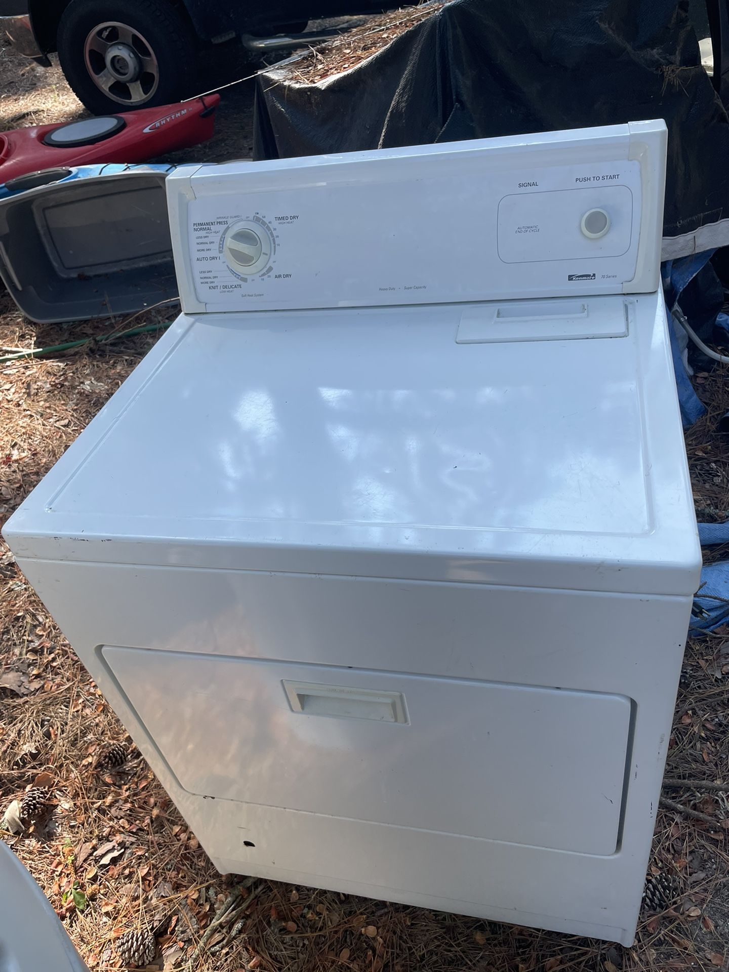 White Kenmore 70 Natural Gas Dryer