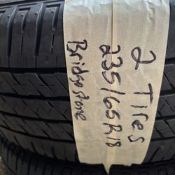 2 tires 235/65r18 Bridgestone ecopia good condition $95