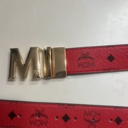 M C M Belt Red And Black