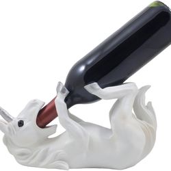 Drinking Magical Unicorn Wine Bottle Holder Display Stand Decorative Statue for Mythical Decor Bar or Counter Centerpieces As Fantasy Gifts for Wine L