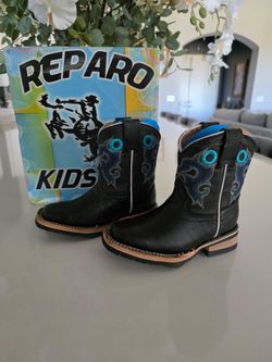 🤠 Reparo Kids Western Boots size 9C 🤠