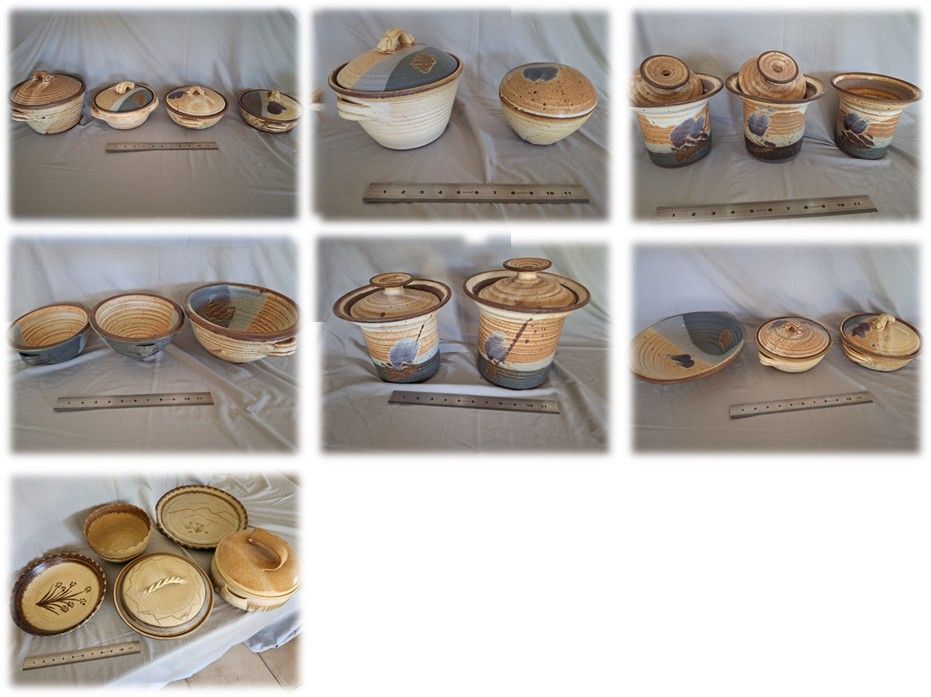 Large Jeff Kuhns Dinnerware Pottery Set
