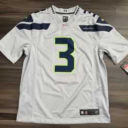 Nike Seattle Seahawks Russell Wilson #3 NFL Elite Stitched Gray Jersey Adult L 