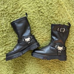 Dr Marten Anistone High Biker Boots