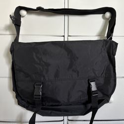 New Black Messenger Canvas Computer Bag  19”x14”