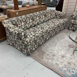 Cream and Floral Patterned Sofa 5b