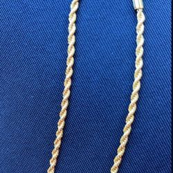 $70 Rope Bracelet 18k Gold Plated