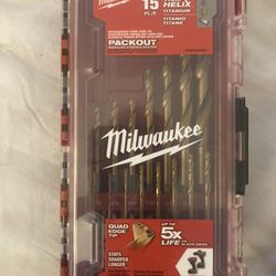 Milwaukee  Shockwave Impact Duty RED HELIX Titanium Drill Bit Set 15pc