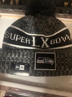 Seattle Seahawks Super Bowl New Era Pom Beanie