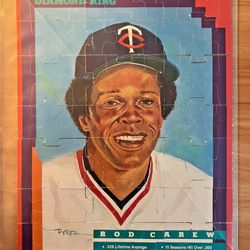 Rod Carew 1991 Donruss Complete 63-piece Piece Puzzle Unpunched - Collectible