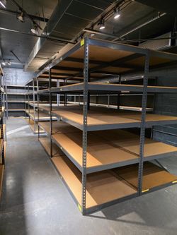 Industrial Racks 72 in W x 36 in D Used Heavy Duty 5 Tier Storage Shelving Stronger Than Homedepot Lowes And Costco Delivery Available