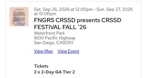 CRSSD Fest tickets