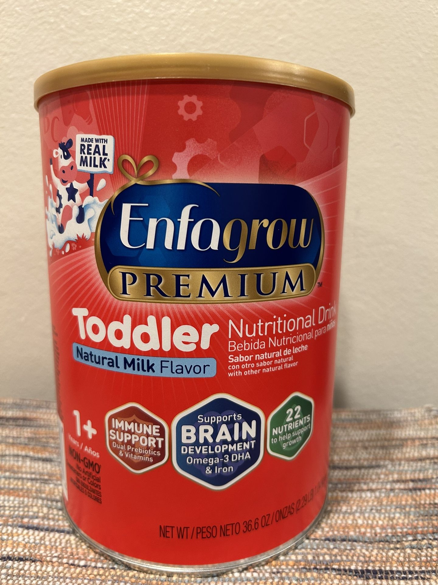 Enfagrow Premium Non-GMO Toddler Formula 36.6 oz ( 1YRS PLUS) EXP 09/26 ONE CAN