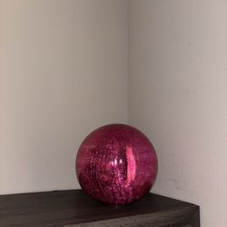 Pink Decorative Glass Sphere (HomeGoods)