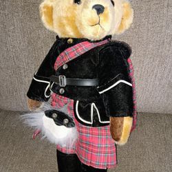 Merrythought Harrods Scottish Bear in Kilt Handmade in England 20” Plush