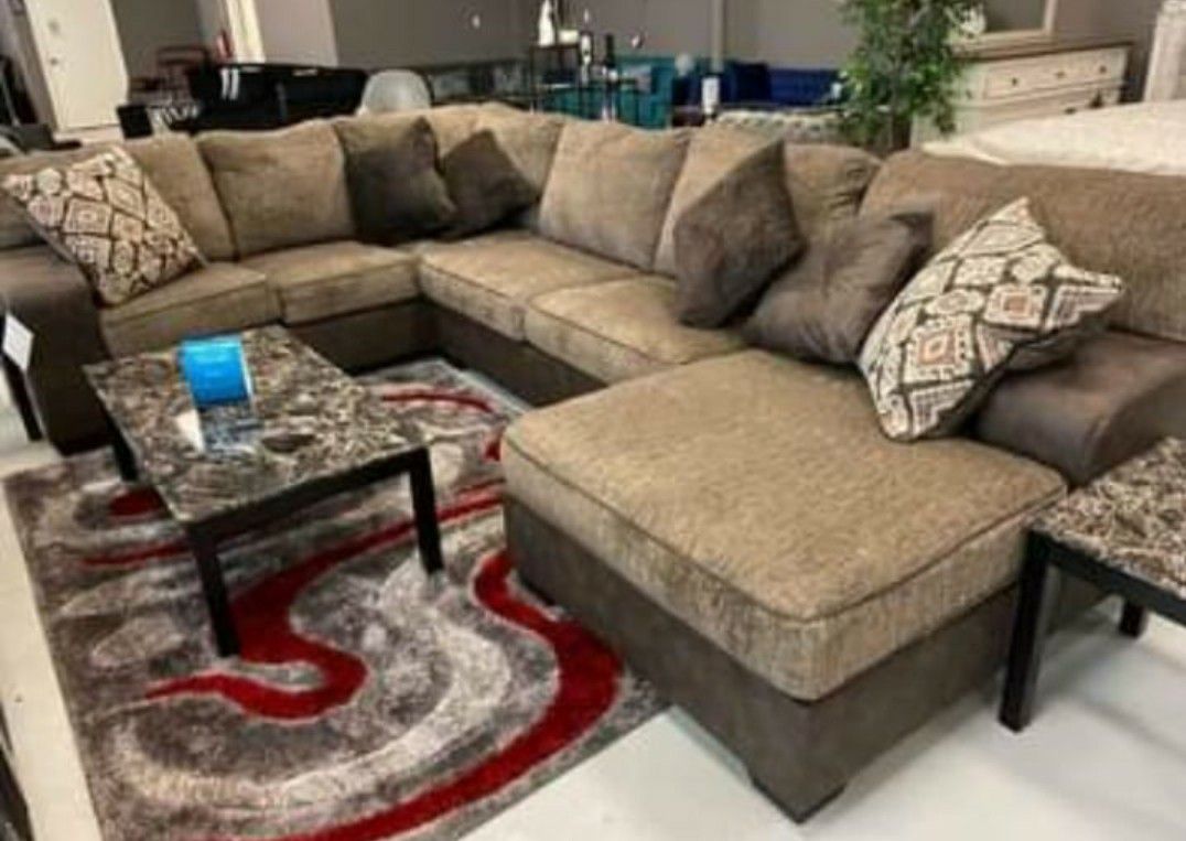 Ashley Abalone Sectional, Furniture Couch Livingroom 