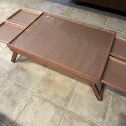 Like New Puzzle Plateau/Table Lounger With Cover