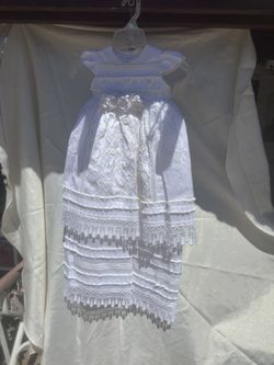 12M Baptism Dress And Bonnet