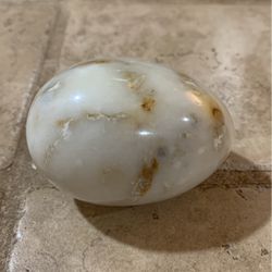 Vintage Marble Stone Alabaster Egg