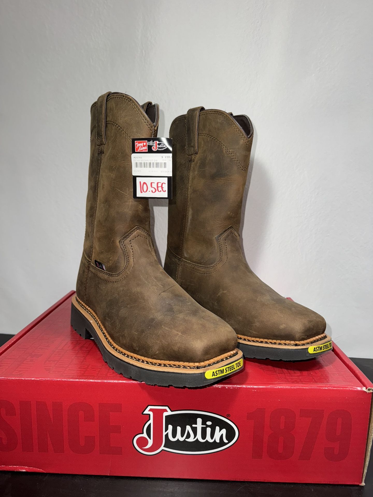 Justin Steel Toe Work Boots
