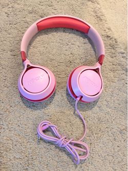 Pink headphones