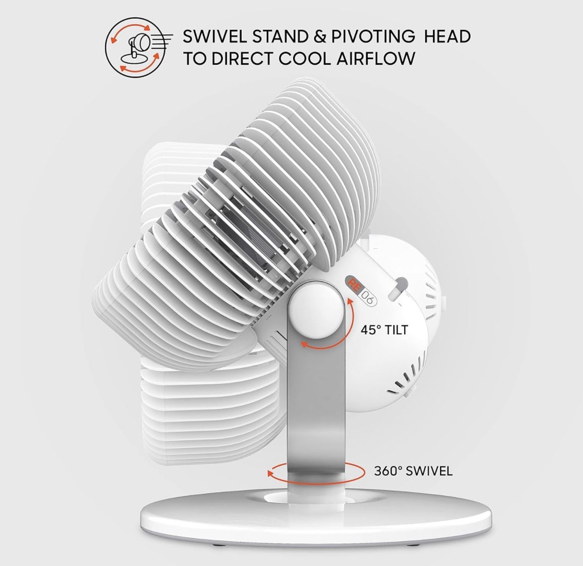 Sharper Image REFRESH 06 Whole Room Swivel Fan for Sale in Alexandria