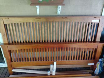 King size bed frame with two box spring