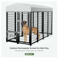 Dog Kennel New In Box 8×4 - customizable shape