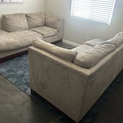  Camel Tan Sectional Couch 