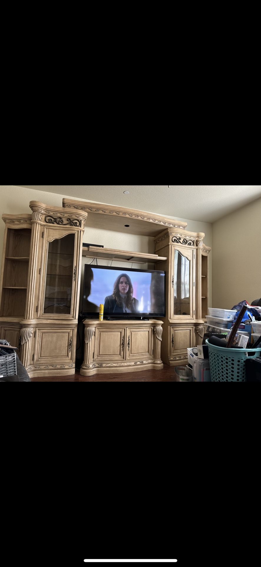 Solid Wood Entertainment Center