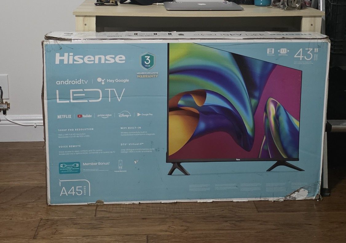 Brand New Still In Box Hisense 43" LED SMART TV